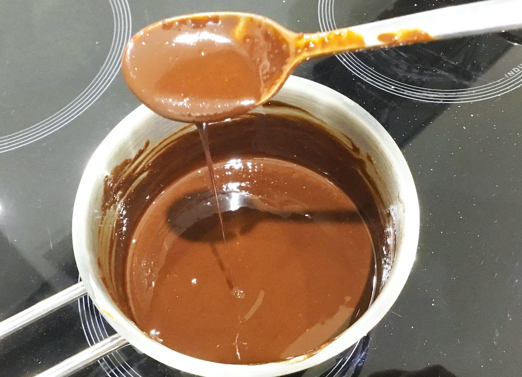 chocolate mixture in the pot