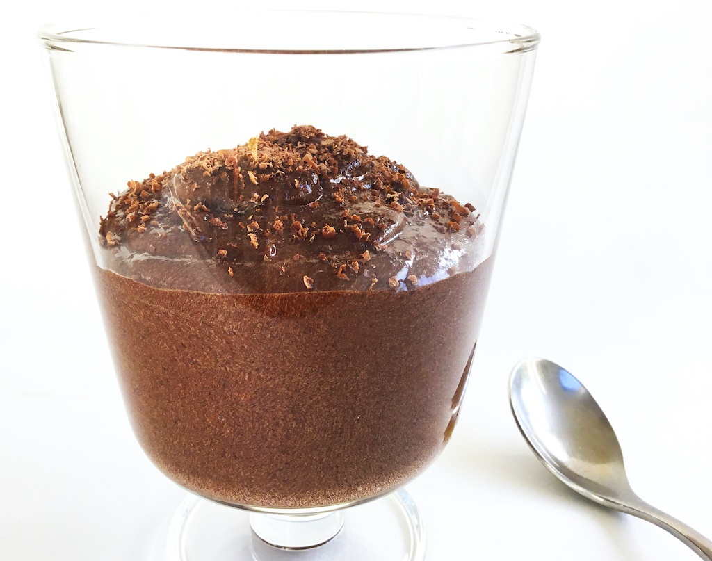 chocolate and chilli mousse in a glass