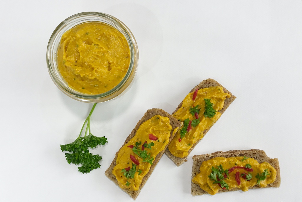 curry carrot pate from the top